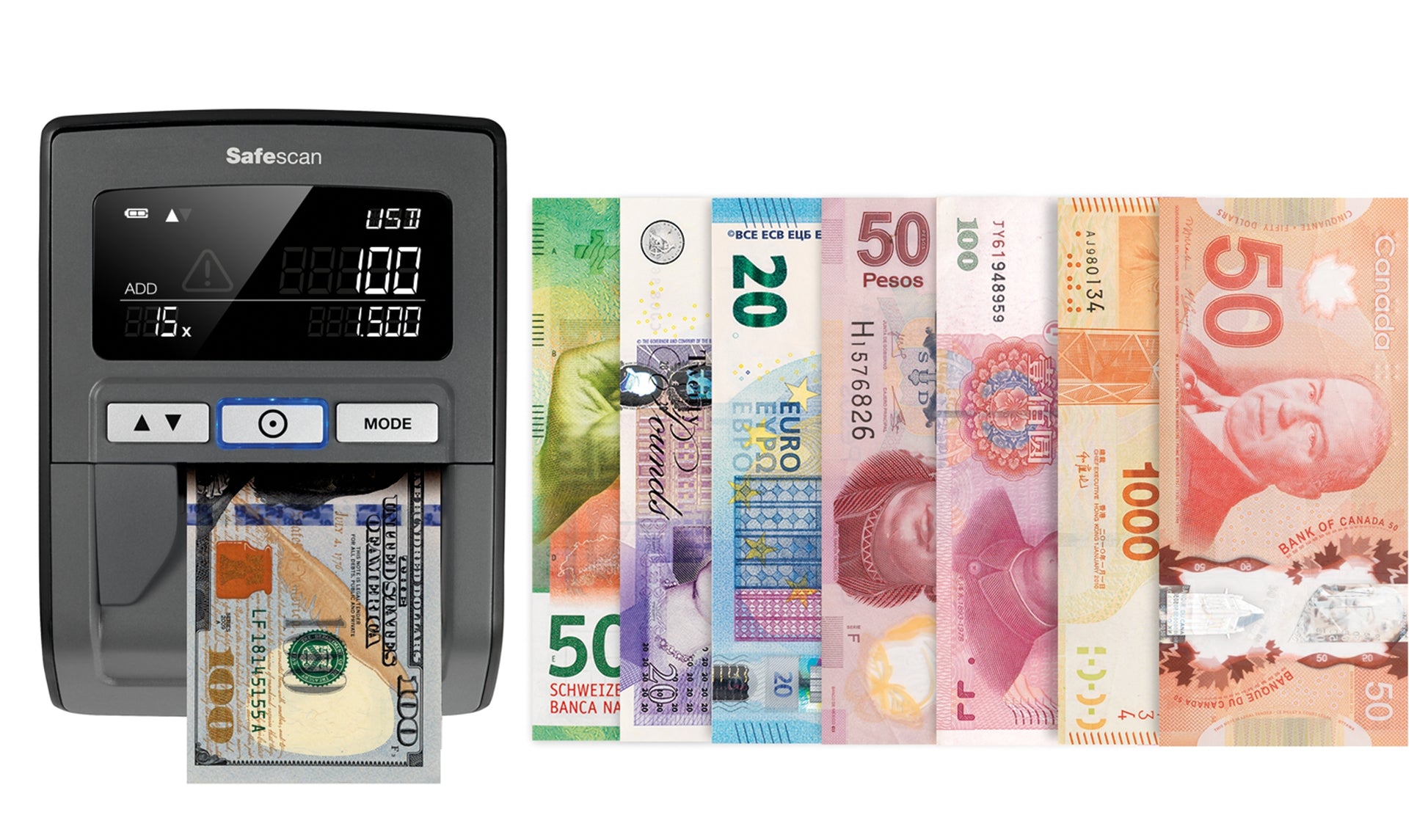 Safescan Geldscheinprüfgerät, Schwarz, 185-S