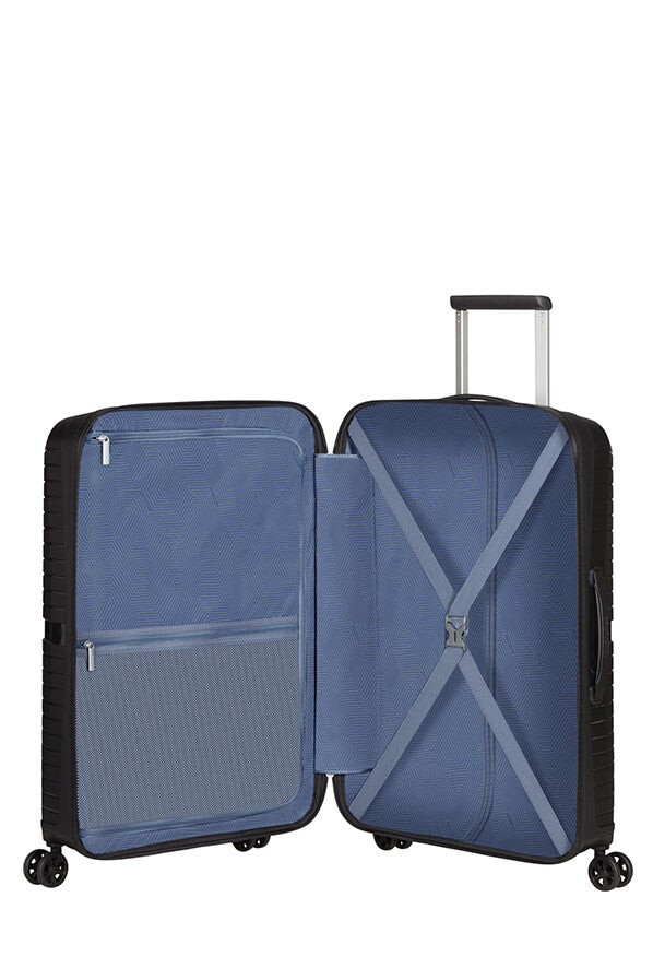 American Tourister Trolley – 67 l, Hartschale PP, 4 Doppelrollen, mit TSA, Onyx Schwarz, 44,5 × 67 × 26 cm