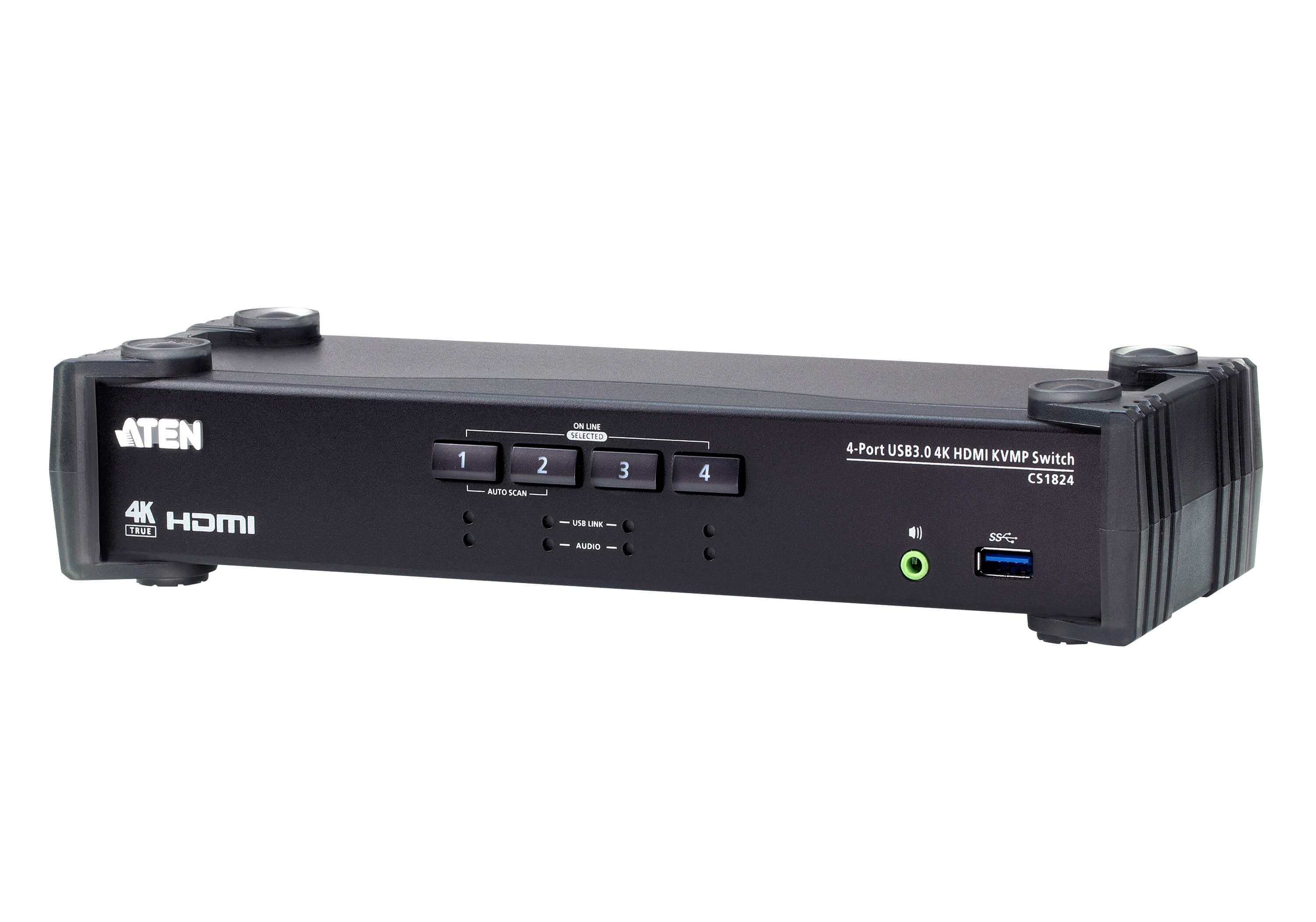 ATEN CS1824-AT-G – KVM-Switch 4-Port, USB 3.2 Gen 1/HDMI, 4K DCI (4096 × 2160)