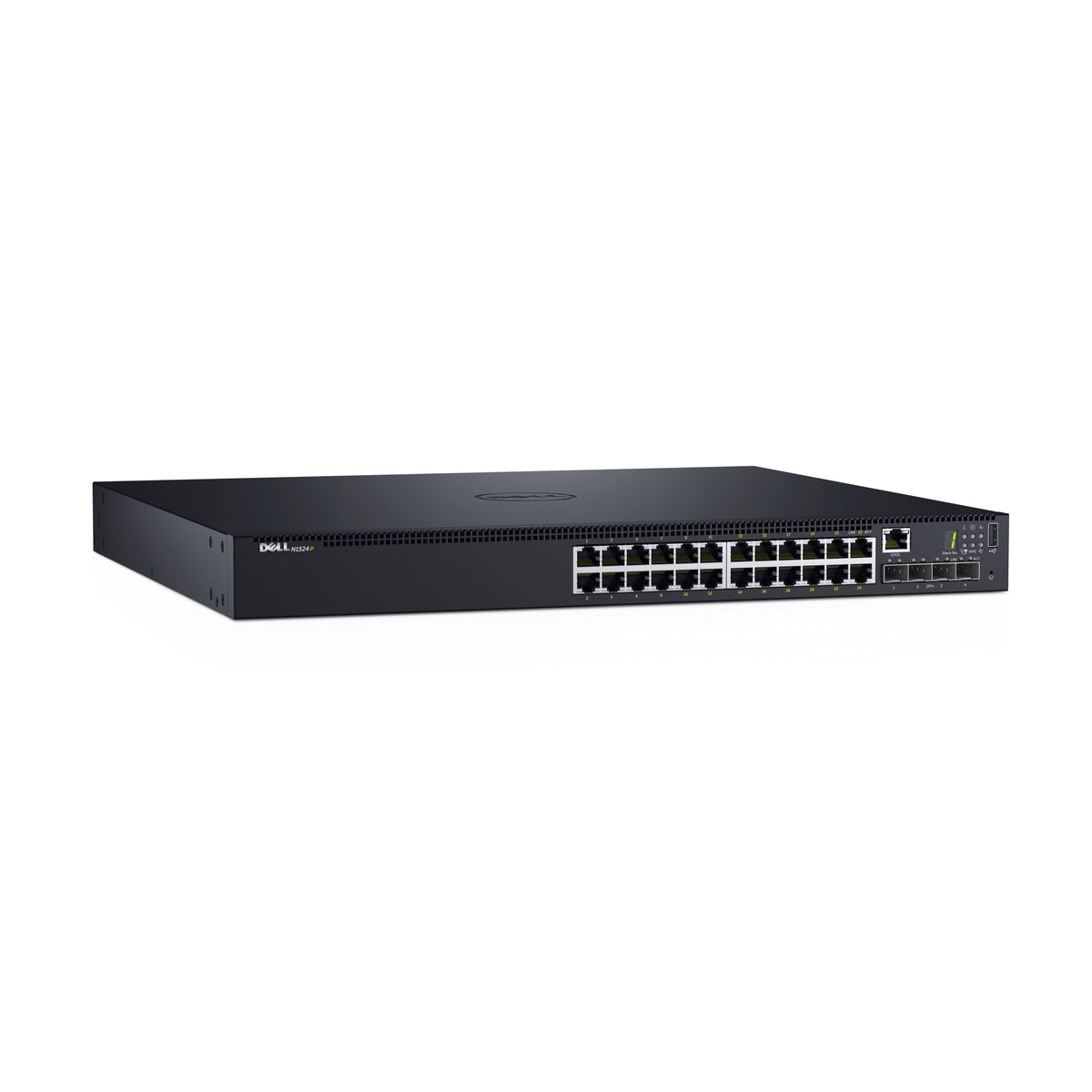 DELL N1524P – Managed L3 Switch – 24× 1G, 4× SFP+, PoE+, 19", 1U