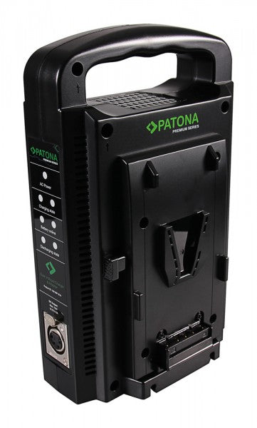 PATONA Dual V-Mount Ladegerät – 74,25 W, 2× V-Mount – für JVC GY-HM850E, JVC GY-HM890E, Sony DSR-250P