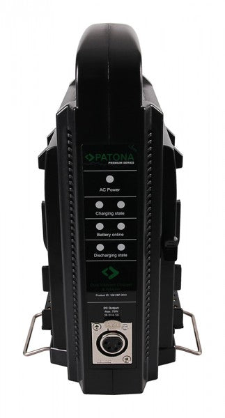 PATONA Dual V-Mount Ladegerät – 74,25 W, 2× V-Mount – für JVC GY-HM850E, JVC GY-HM890E, Sony DSR-250P