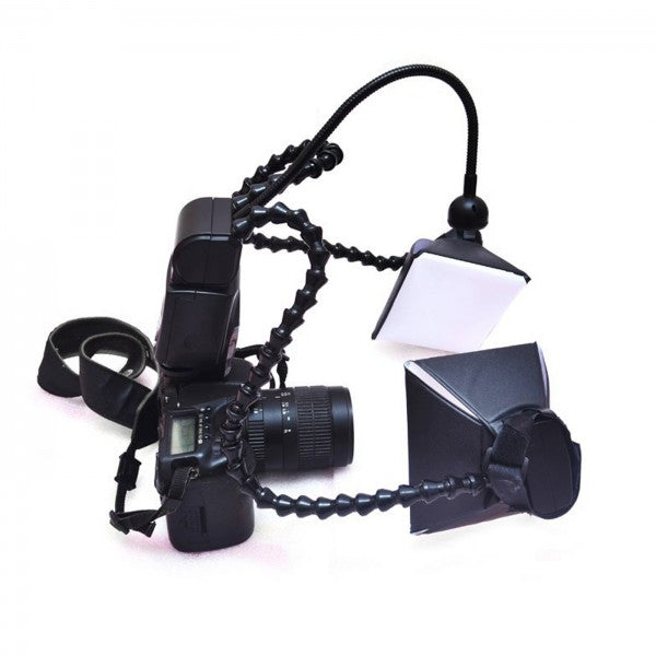 Laowa KX-800 Makro-Twin-Blitz – Leitzahl 190, 5600 K, 4× AA – für Canon, Nikon, Pentax u. a. – Schwarz