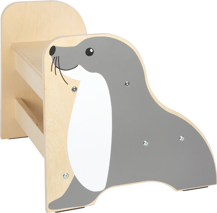 Small foot Tritthocker 12669, 38 × 41 × 42 cm, 150 kg – Mehrfarbig, Gummi/Holz