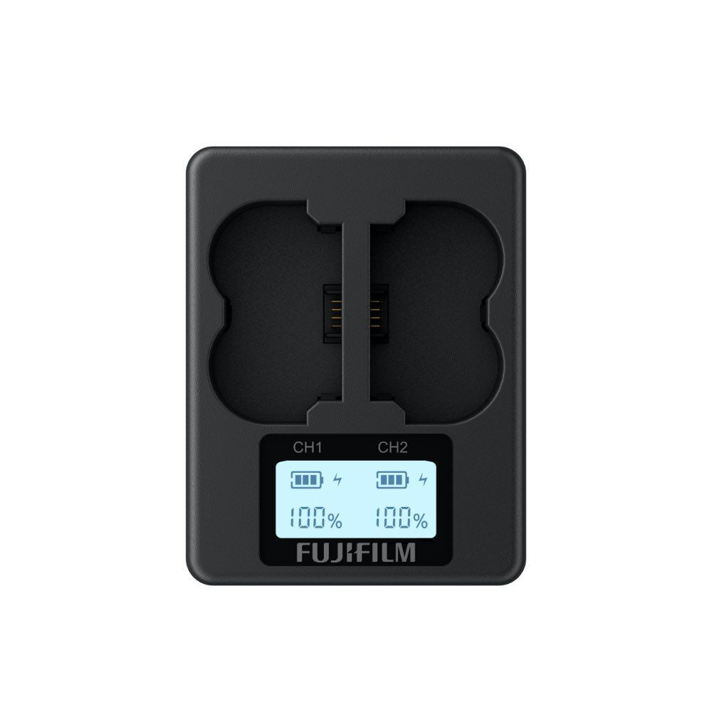 Fujifilm Doppel-Akku-Ladegerät BC-W235 – 37,5 × 80 × 62 mm, schwarz – für NP-W235