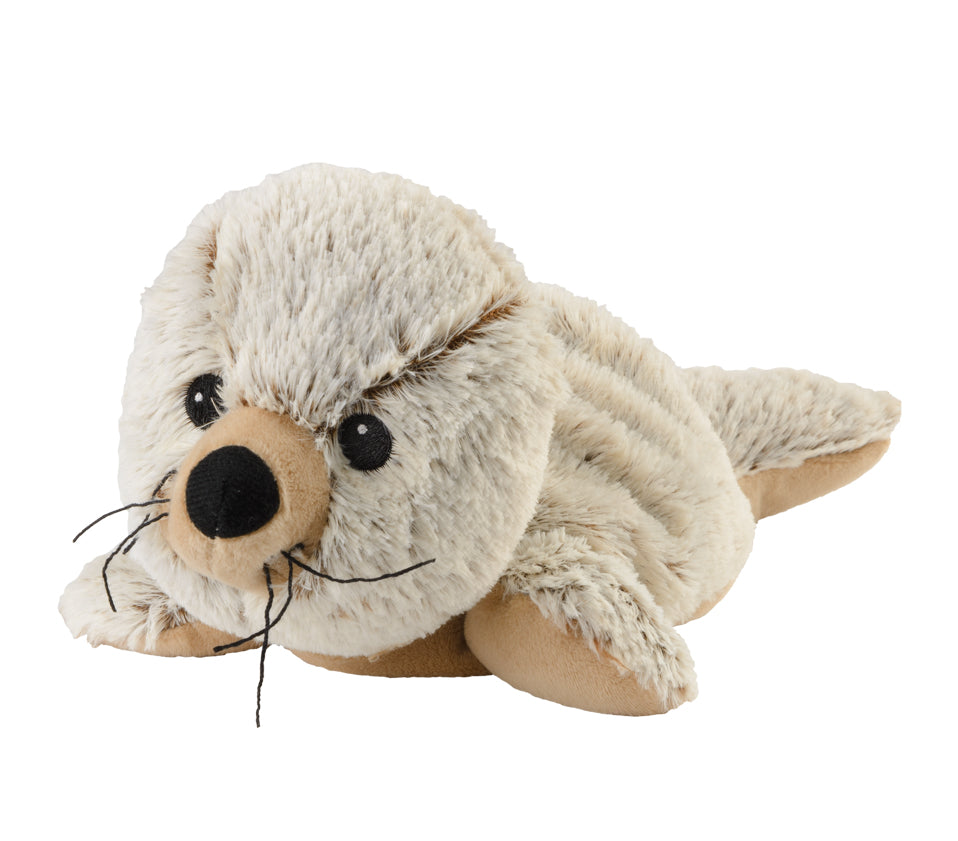 Warmies Robbe Mikrowellenbeheiztes Spielzeug – 310 mm, 730 g, hellgrau/beige