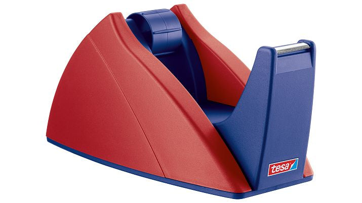 TESA EasyCut Tischabroller – für Klebeband bis 19 mm × 33 m, rot/blau