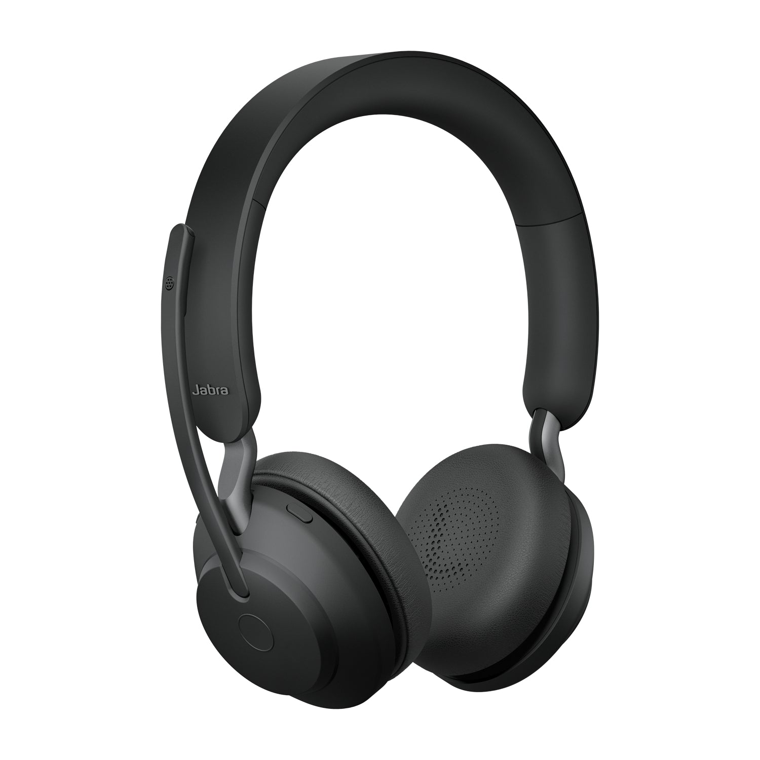 Jabra Evolve2 65 Office-Headset – On-Ear, Stereo, BT, UC-optimiert, mit USB-A-Dongle, Schwarz, BT 5.0