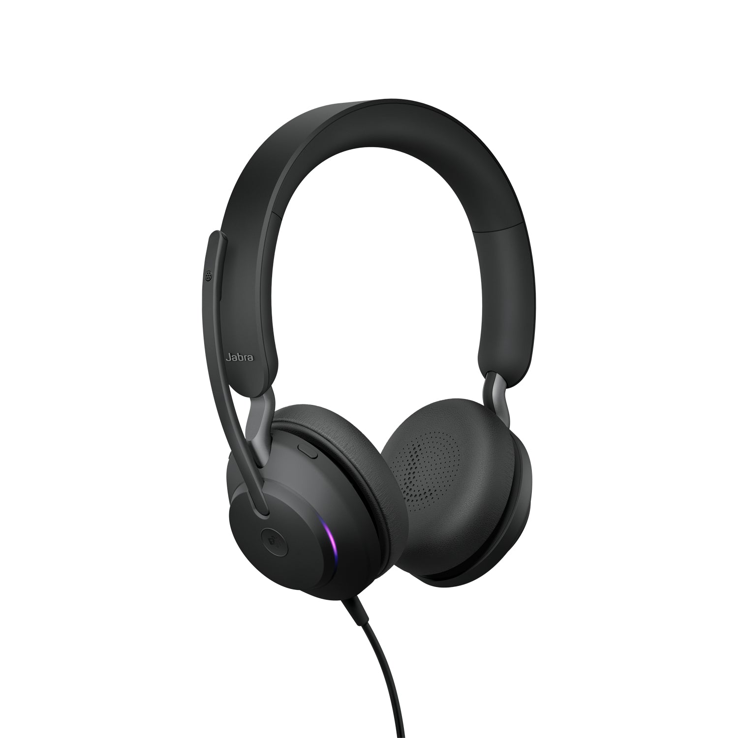 Jabra Evolve2 40 SE Office-Headset – On-Ear, Stereo, Kabel (USB-C/USB-A), MS Teams zertifiziert, Schwarz