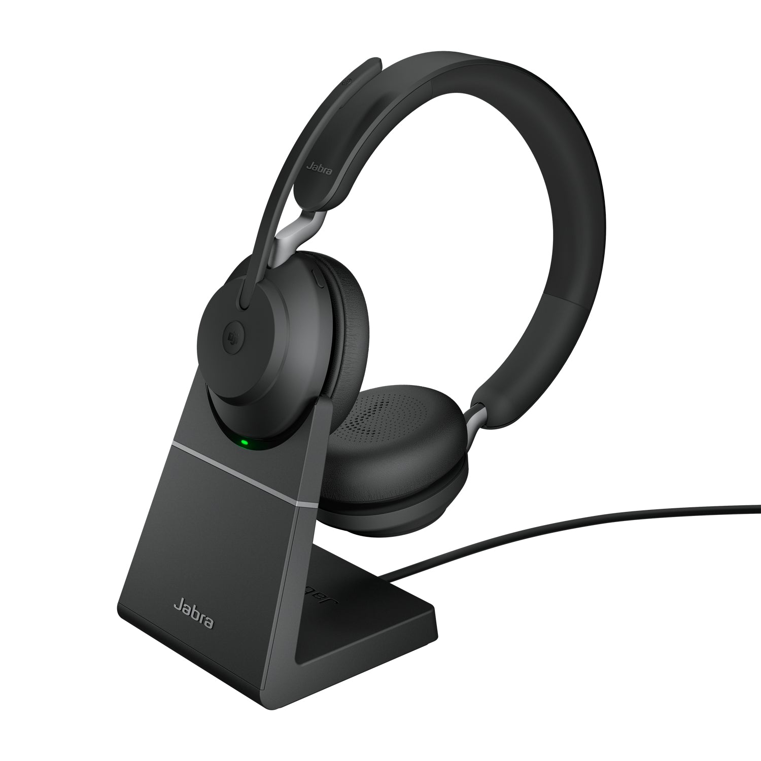 Jabra Evolve2 65 Office-Headset – On-Ear, Stereo, BT, ANC, MS Teams zertifiziert, mit USB-A-Dongle, Schwarz, B