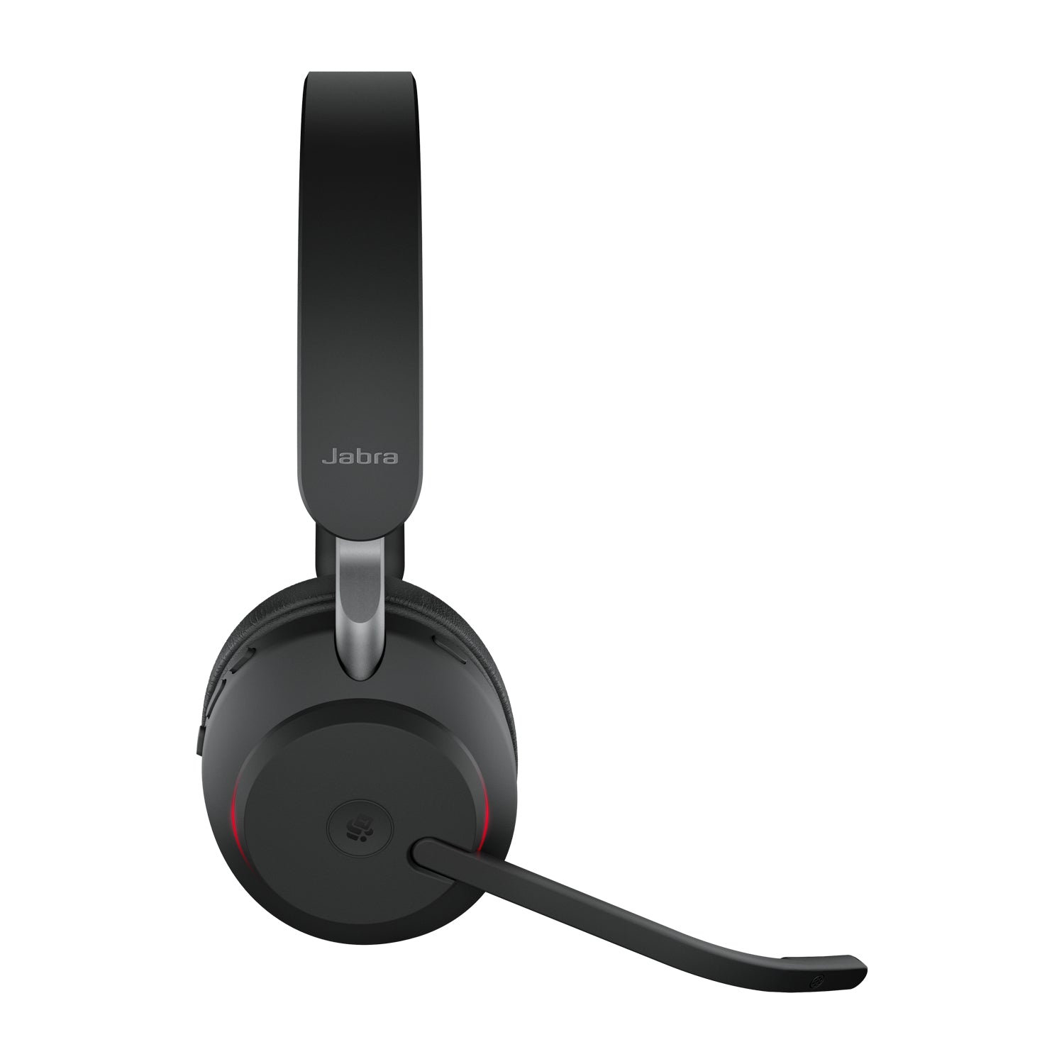 Jabra Evolve2 65 Office-Headset – On-Ear, BT, ANC, MS Teams zertifiziert, mit USB-C-Dongle, Schwarz