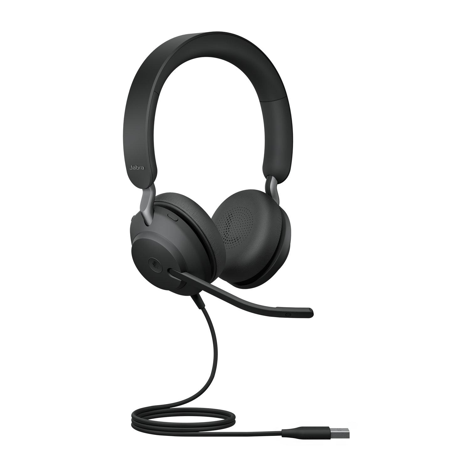 Jabra Evolve2 40 – Duo Headset – USB‑A, mit Boom-Mikrofon – schwarz – für Microsoft Teams