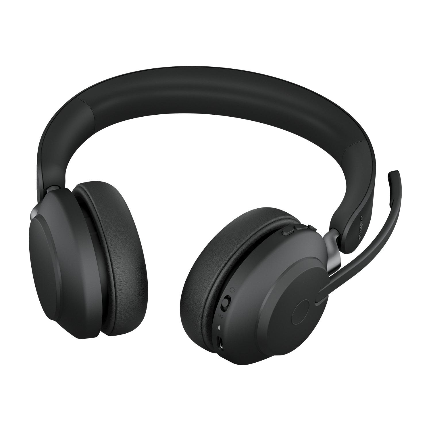 Jabra Evolve2 65 Office-Headset – On-Ear, Stereo, BT, ANC, UC-optimiert, mit USB-C-Dongle, Schwarz, BT 5.0