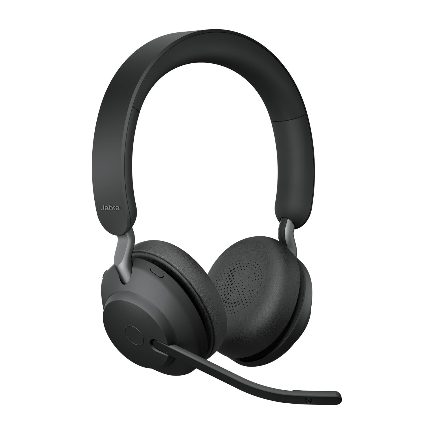 Jabra Evolve2 65 Office-Headset – On-Ear, Stereo, BT, UC-optimiert, mit USB-A-Dongle, Schwarz, BT 5.0