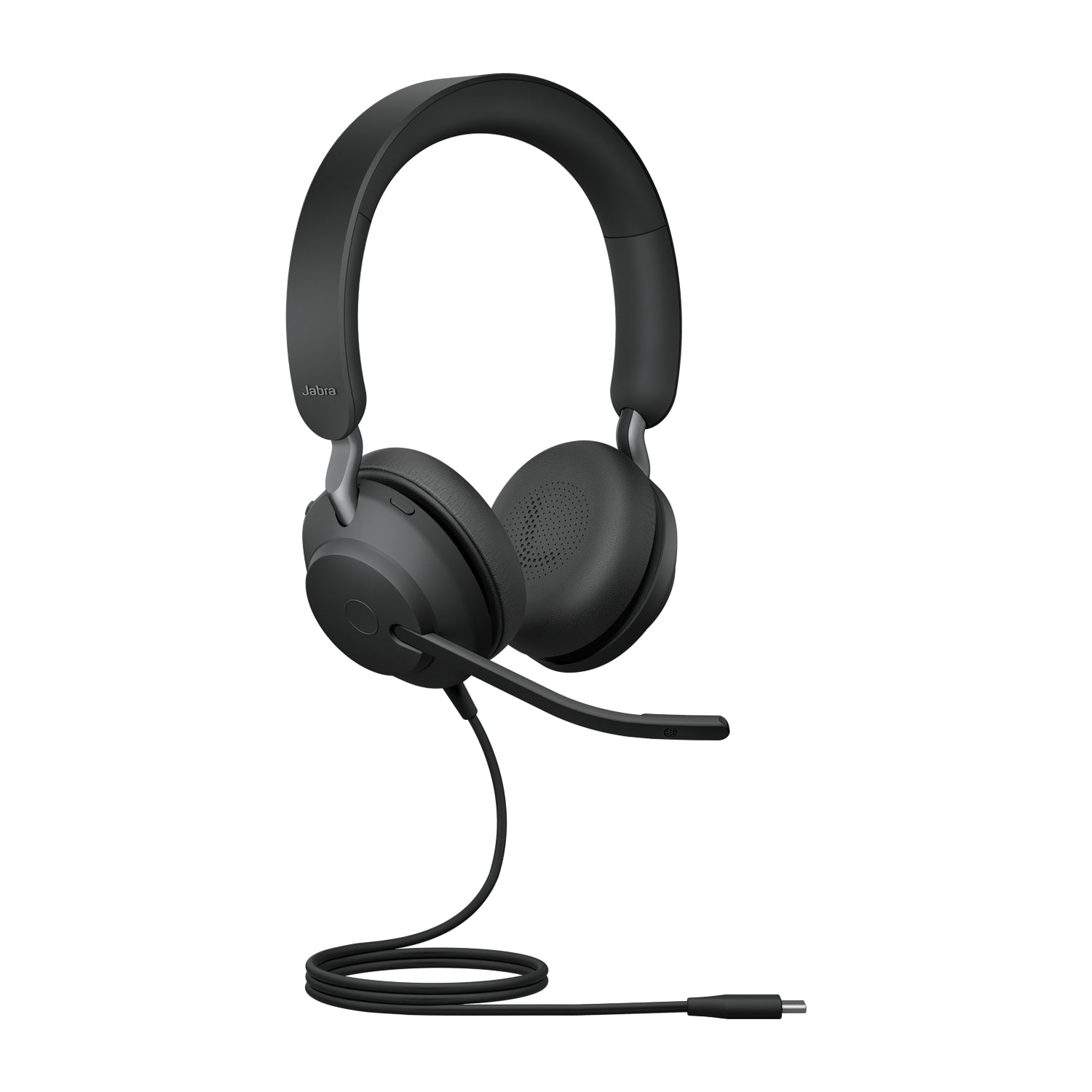 Jabra Evolve2 40 SE Office-Headset – On-Ear, Stereo, Kabelgebunden, USB-C, UC-optimiert, Schwarz