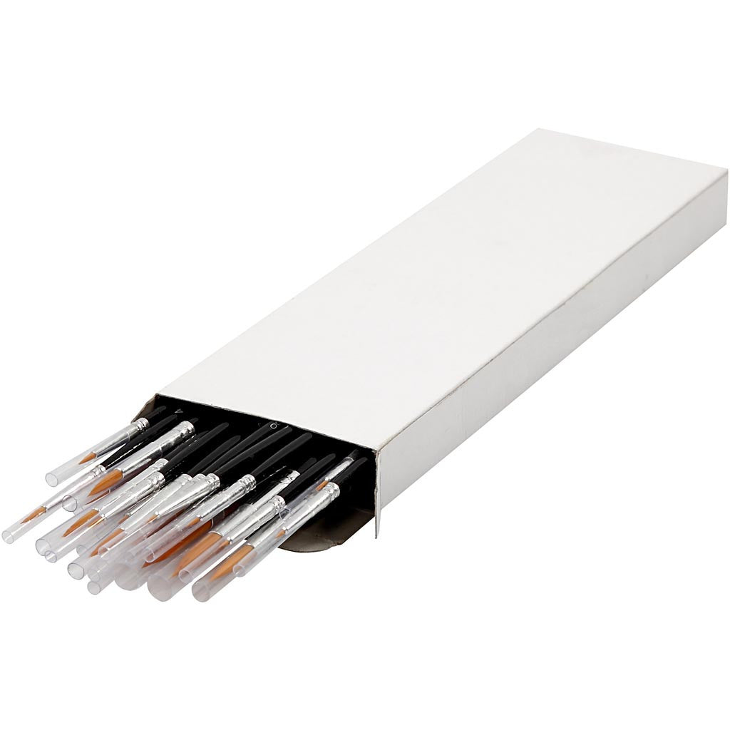 Creativ Company Pinsel-Set – Rundpinsel, Nylon, Ø 1,5–8 mm, 8 Grössen, 36er-Set