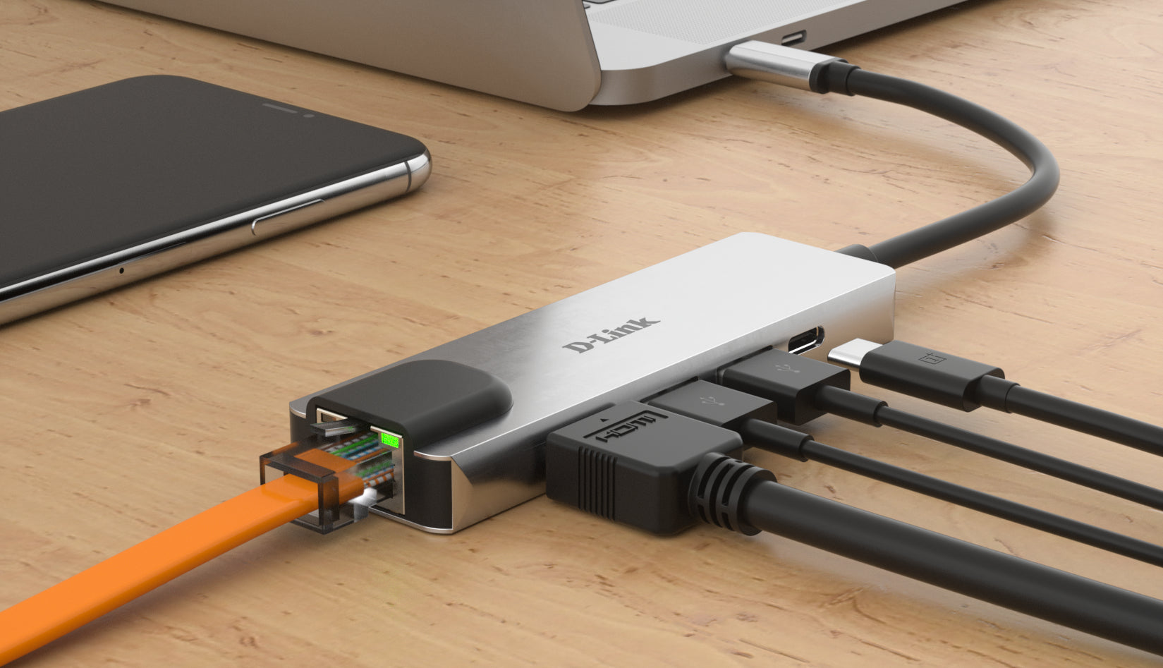 D-Link DUB-M520 Dockingstation – Thunderbolt 3, 1× HDMI, 60 W PD, GbE, für Windows/Mac/ChromeOS