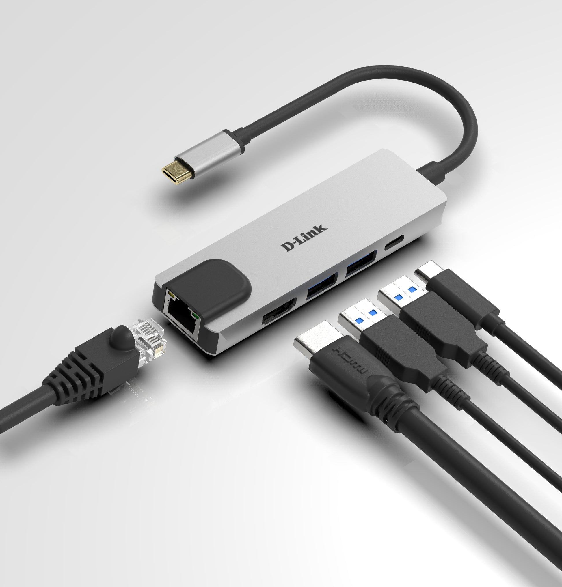 D-Link DUB-M520 Dockingstation – Thunderbolt 3, 1× HDMI, 60 W PD, GbE, für Windows/Mac/ChromeOS