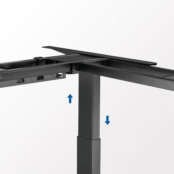 LogiLink Stehtisch – 120–190 × 62–128 cm – Schwarz – Höhenverstellbar