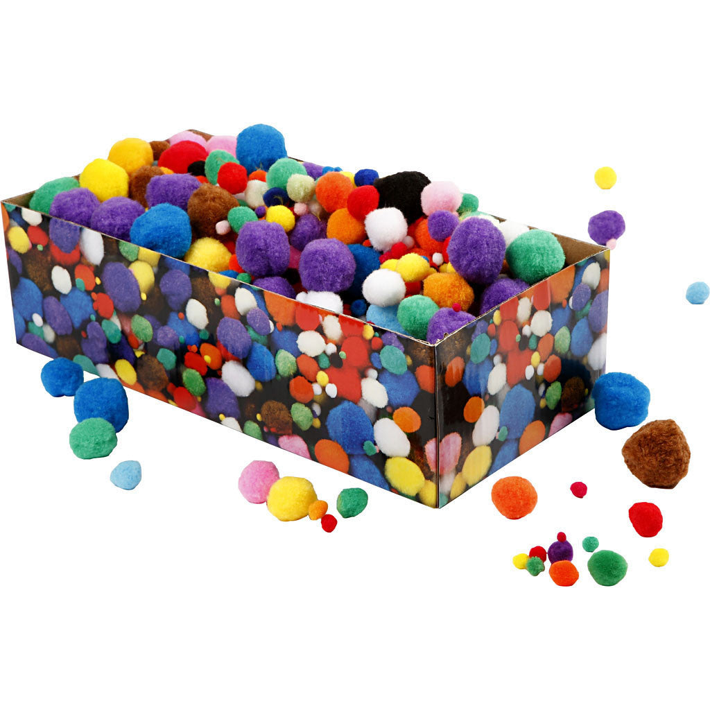 Creativ Company Pompons, Plüsch, Mehrfarbig, 720 Stk