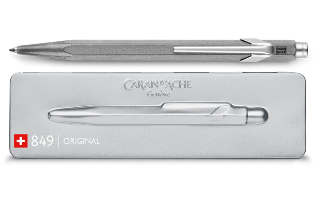 Caran d-Ache Kugelschreiber – Grau Meliert, Aluminium