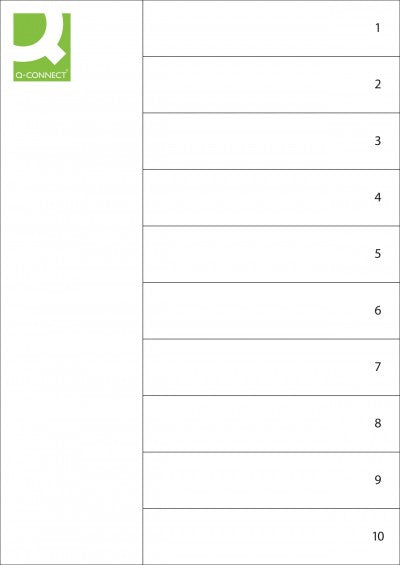 Connect Register – für A4, Kunststoff (PP), 1–10, 10-teilig, grau, 11-fach