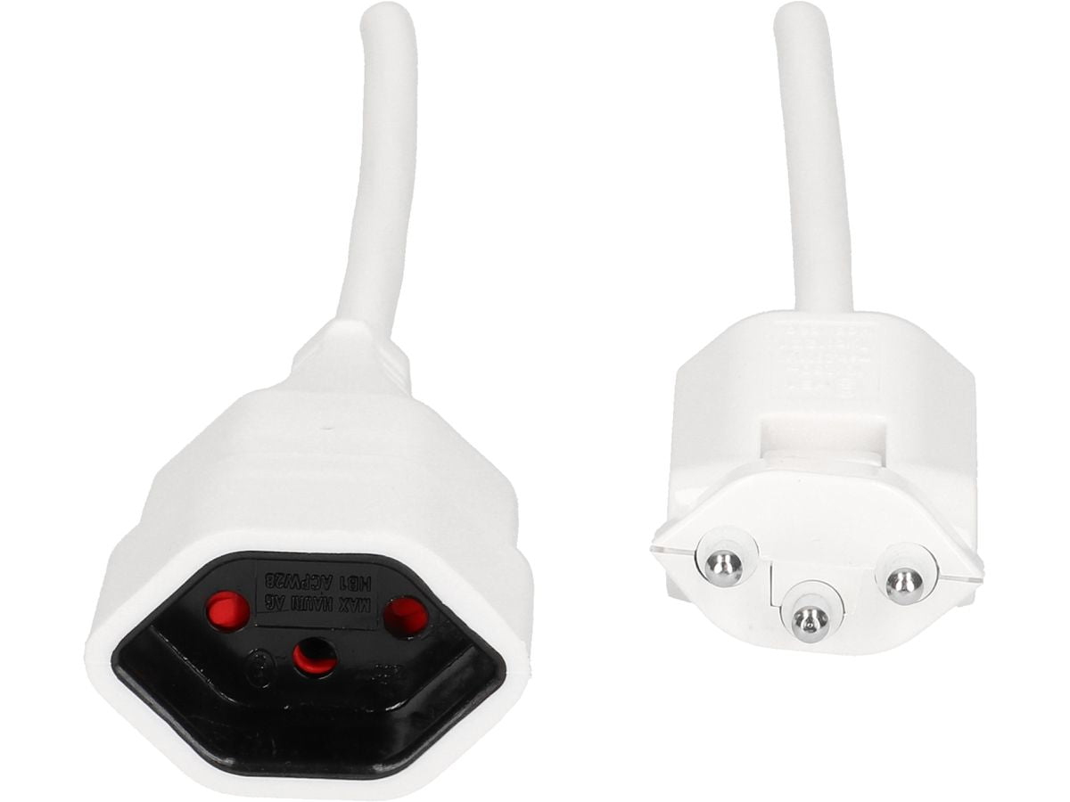 Max Hauri AG Max Hauri Verlängerungskabel – T12–T13, 10 m, 3×1,5 mm², weiss