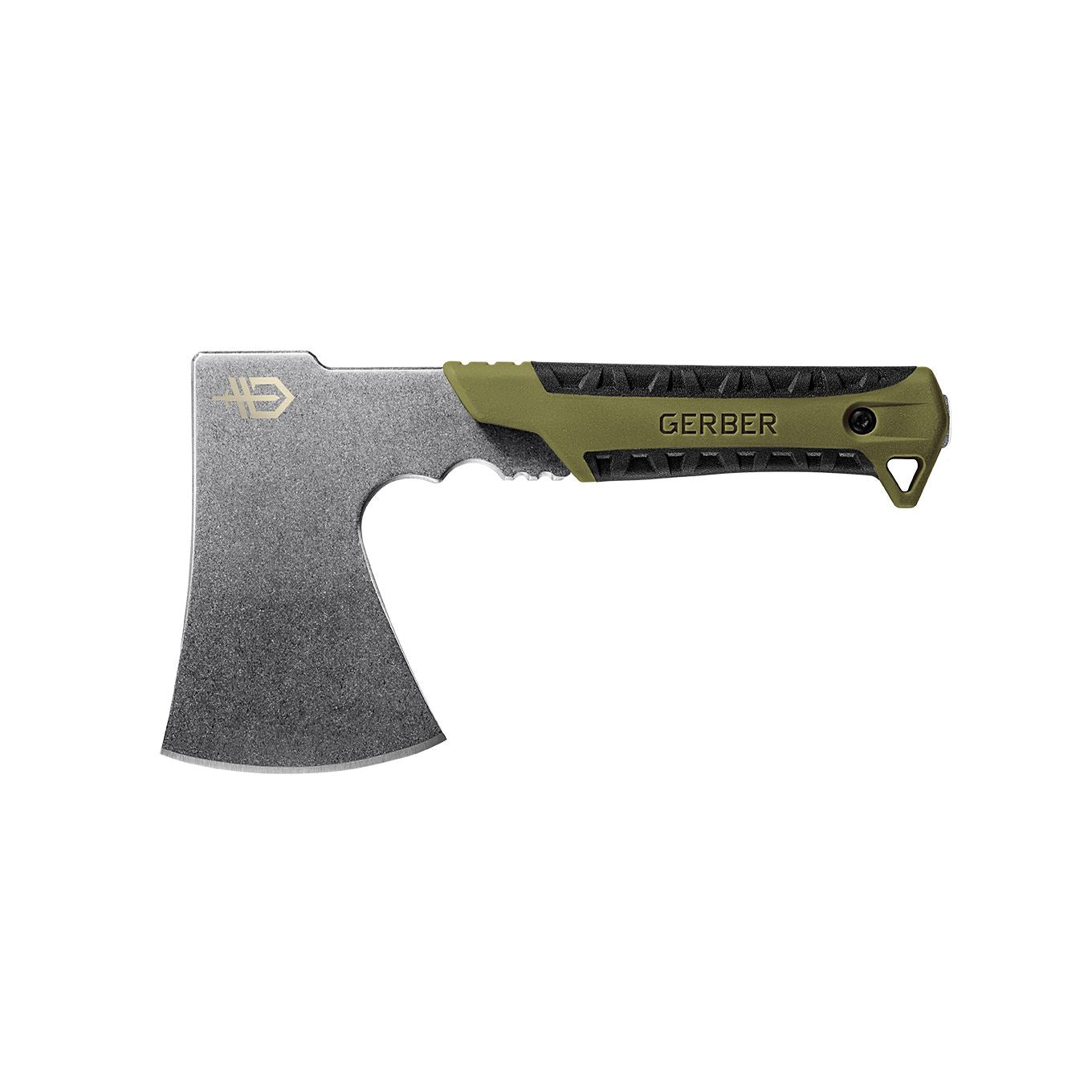 Gerber Axt 240 mm, Klingenlänge 89 mm, Edelstahl, Griff Polypropylen, Handschlaufe, schwarz, grün