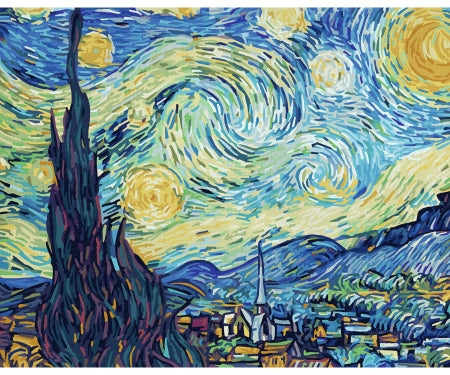 Schipper Sternennacht – Malen-nach-Zahlen-Set – 50 × 40 cm – Acrylfarbe – ab 8 Jahren