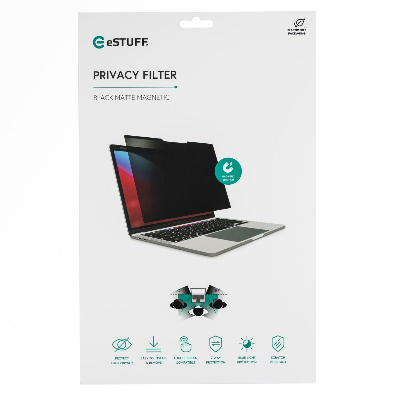 eSTUFF Displayschutz für 13,3"-Notebooks (293×190 mm, 16:10)