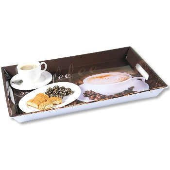 Kesper Serviertablett Coffee – 35 × 50 × 4,5 cm, Melamin, Braun/Mehrfarbig, spülmaschinenfest