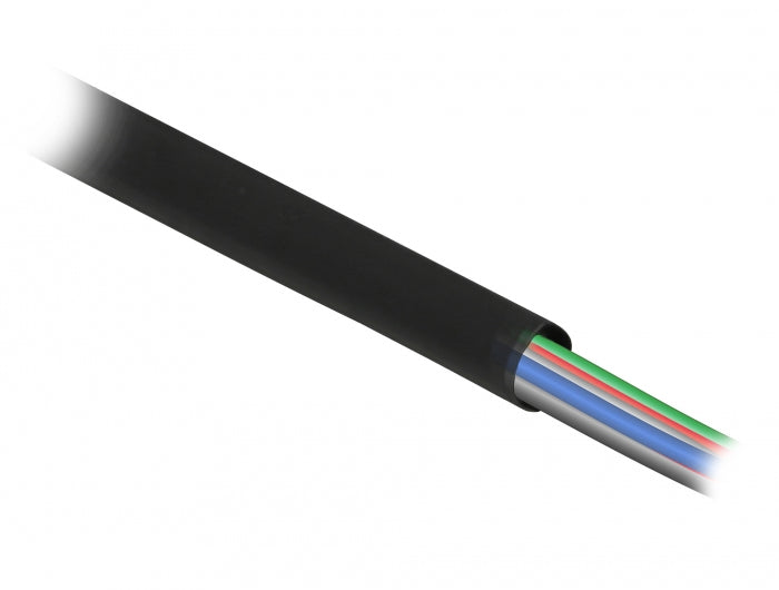 DeLOCK Schrumpfschlauch, 1 m × Ø 25,4 mm, schwarz, Polyolefin, Schrumpfungsrate 4:1