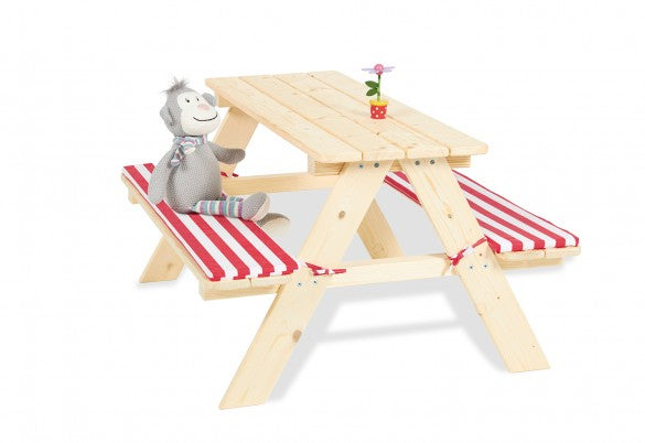 Pinolino Kinderträume Nicki Sitzkissen – 89 × 19 × 1,5 cm, Schaumstoff, Rot/Weiss
