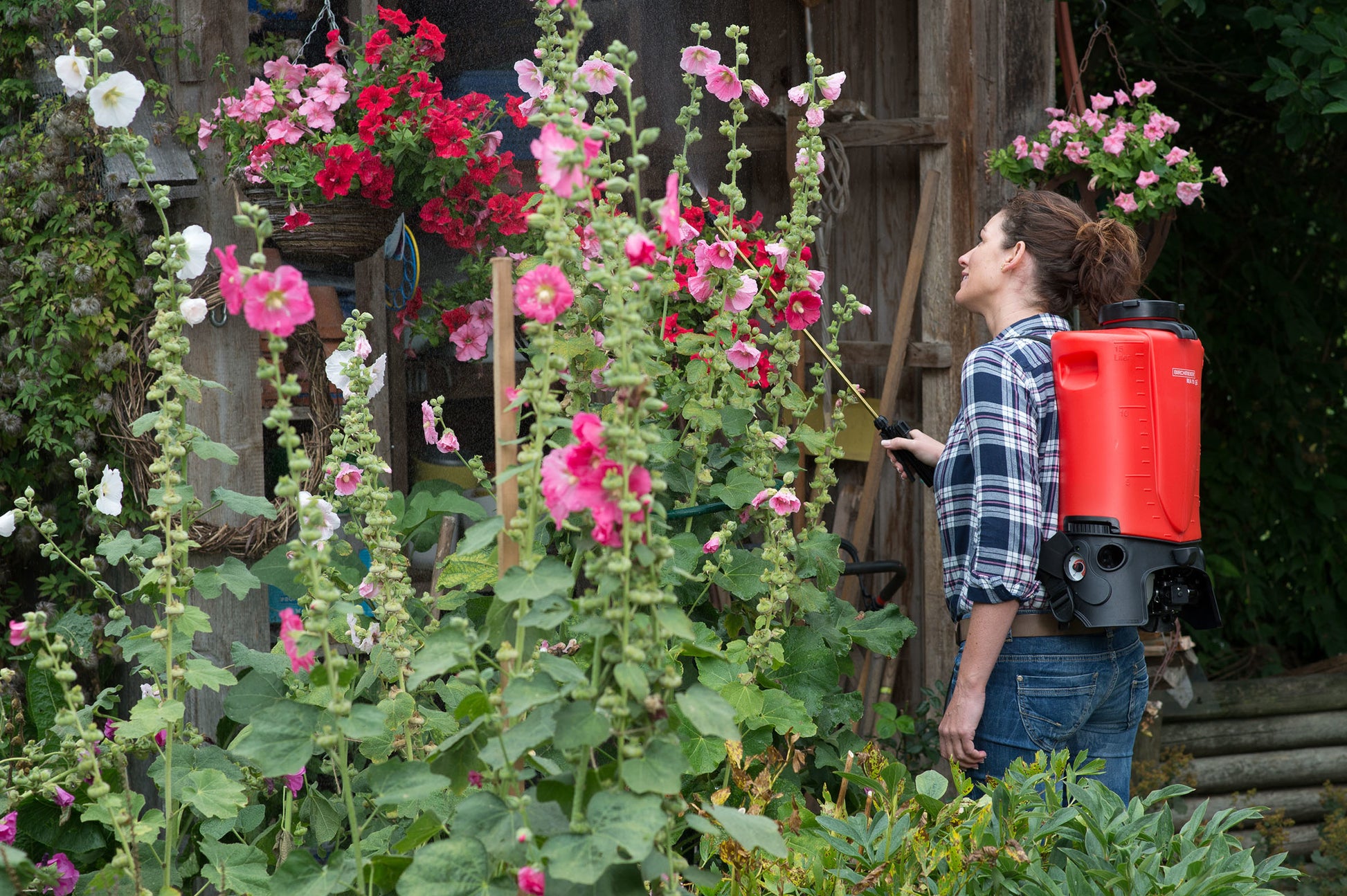 Birchmeier Drucksprüher REA 15 AC1 – 15 l, schwarz/rot, Kunststoff
