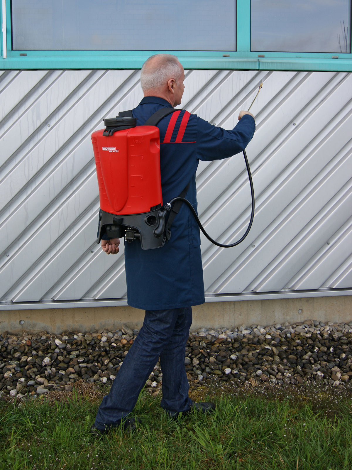 Birchmeier Drucksprüher REC 15 AC1 – 15 l, Kunststoff, Schwarz/Rot, 34,0 × 24,0 × 57,0 cm