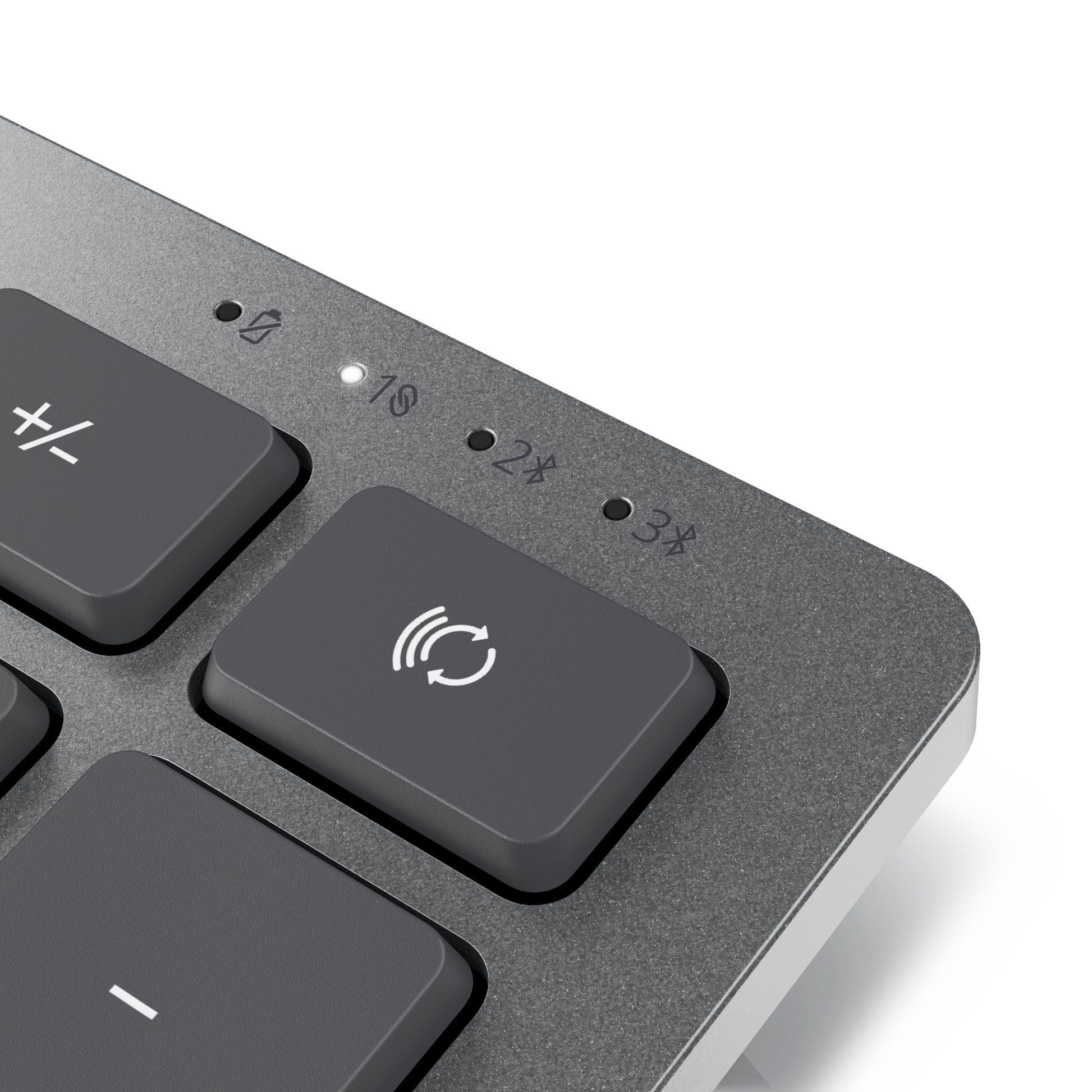 Dell KM7120W – Tastatur, kabellos (2,4 GHz), FR-Layout (FR), Fullsize (mit Ziffernblock), Scherenmechanik, Grau