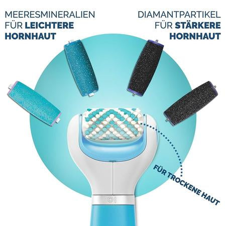 Scholl Ersatz-Rollenköpfe – für Scholl ExpressPedi Velvet – Diamantpartikel, sehr grobe Körnung – 2 Stk – schwarz