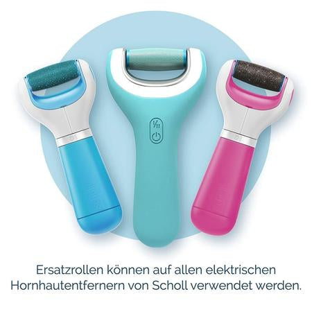 Scholl Ersatz-Rollenköpfe – für Scholl ExpressPedi Velvet – Diamantpartikel, sehr grobe Körnung – 2 Stk – schwarz
