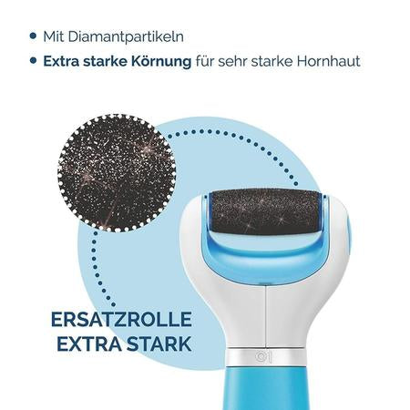 Scholl Ersatz-Rollenköpfe – für Scholl ExpressPedi Velvet – Diamantpartikel, sehr grobe Körnung – 2 Stk – schwarz