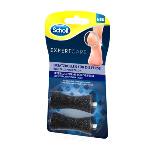 Scholl Ersatzrollen für Hornhautentferner – 2 Stk, schwarz