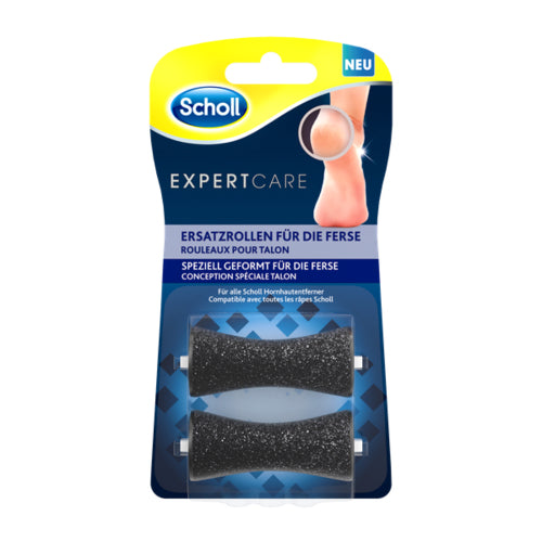 Scholl Ersatzrollen für Hornhautentferner – 2 Stk, schwarz