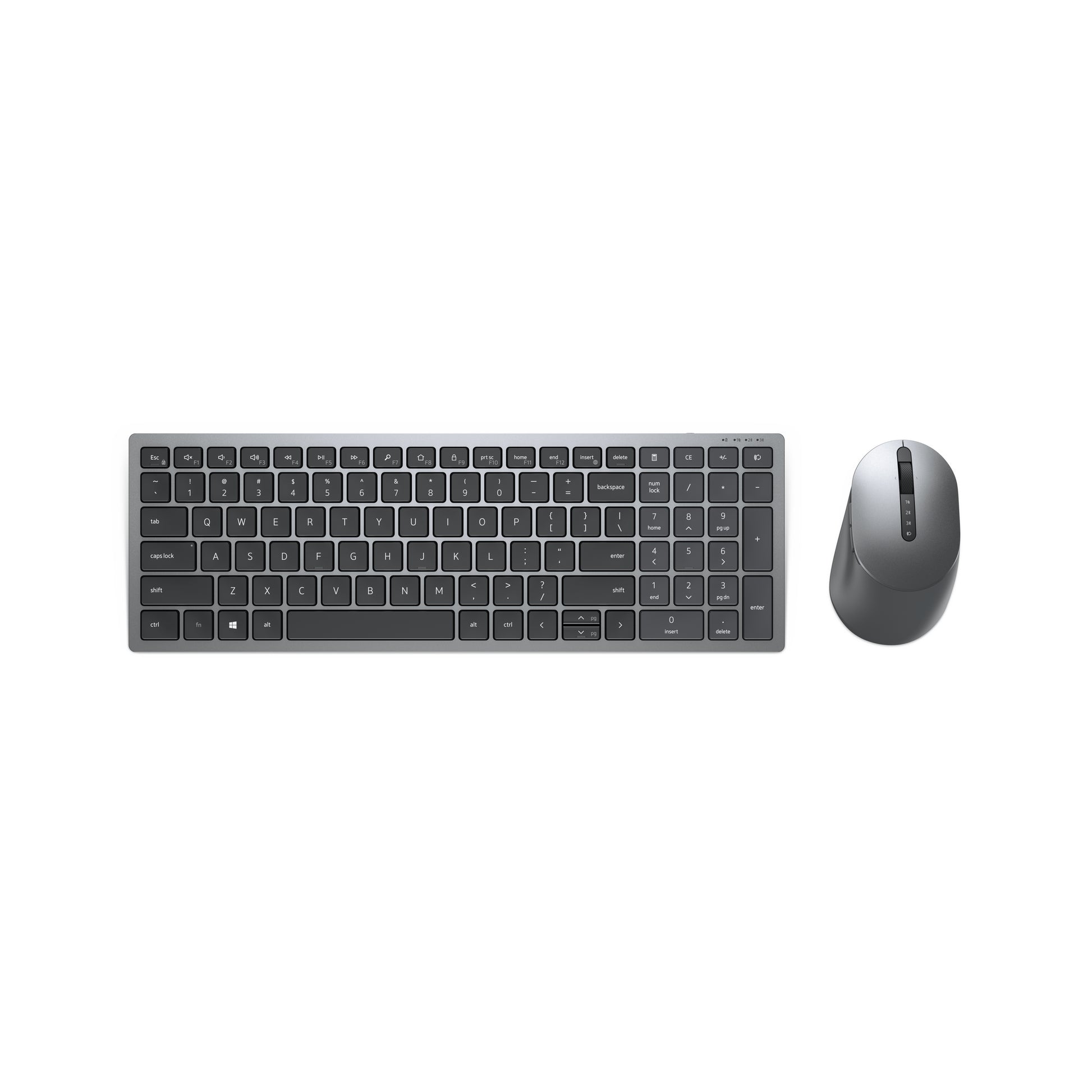 DELL Pro Plus Compact KM7120W – Tastatur-Maus-Set – Bluetooth & 2,4 GHz – QWERTZ (DE) – Grau