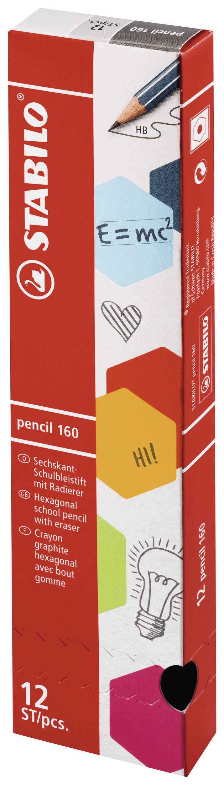 STABILO 160 Bleistifte HB, hexagonal – 12er-Set