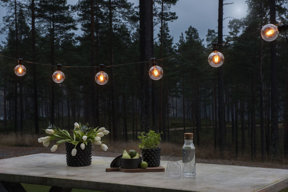 Konstsmide Lichterkette – 46 lm, 7 W, Bernstein, 1800 K, IP55, Netzbetrieb, dimmbar, Transparent, Kunststoff