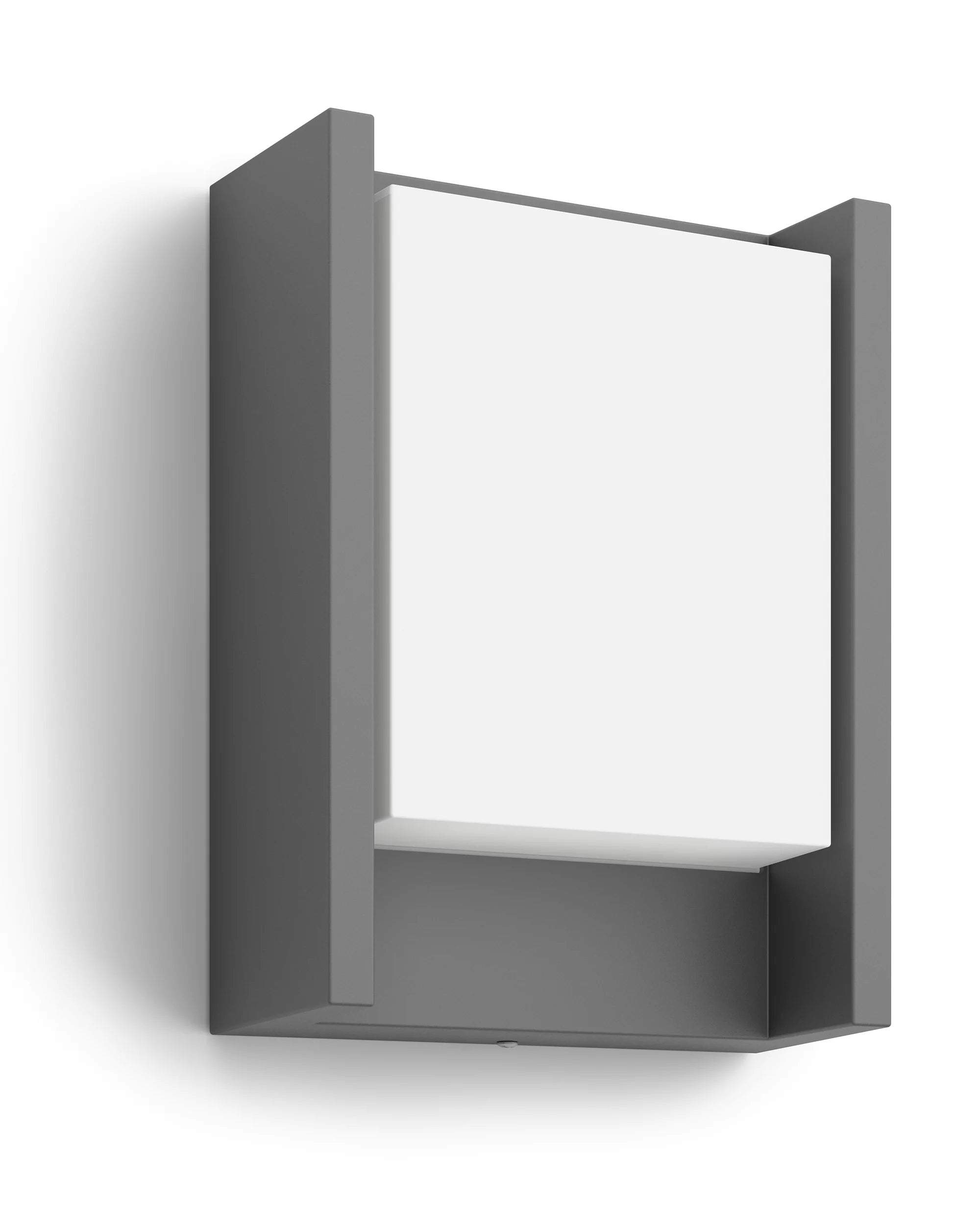 Philips by Signify Philips Aussenwandleuchte – 800 lm, 3,8 W – Warmweiss, 3000 K – IP44 – Netzbetrieb – Anthrazit – Aluminium
