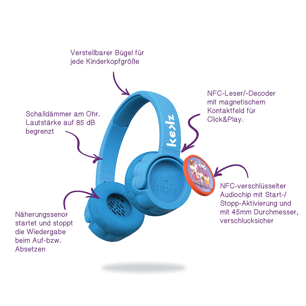 Kekz DE-K23-9885 Kinderkopfhörer – Blau