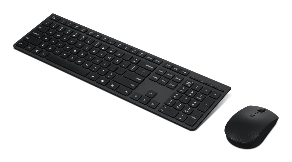 Lenovo Tastatur-Maus-Set – Schere – Bluetooth & 2,4 GHz (USB-A Empfänger) – Grau