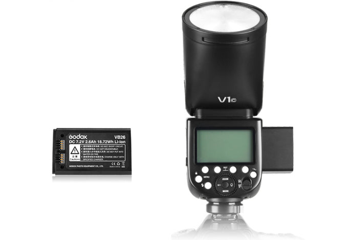 Godox V1 Nikon Kompaktes Blitzlicht – TTL, 28–105 mm, 5600 K, 2600 mAh Akku, 480 Blitze – für Nikon