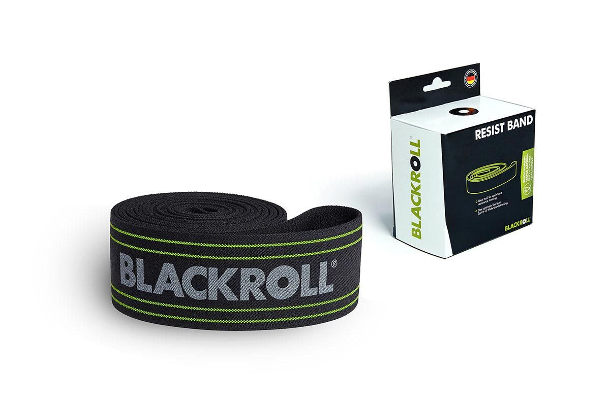 Blackroll Fitnessband – sehr starker Widerstand – 190 cm × 6 cm – schwarz, Naturkautschuk/Polyester