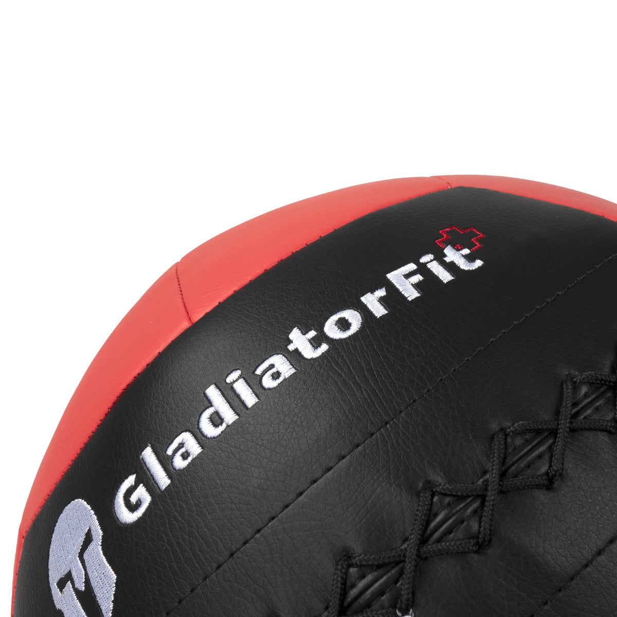 GladiatorFit Medizinball Wall Ball, Ø 36,0 cm, Kunstleder, Schwarz/Rot, 3 kg